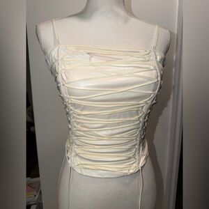 Fashion Nova Cream Corset Top